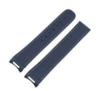 GUMMMY Correa de reloj de goma de 20 mm para Omega Strap Seamaster 300 AT150 Aqua Terra Ultra Light 8900 con hebilla de acero, With Black Buckle, Ágata