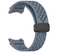 GUMMMY Correa magnética de 20mm para Samsung Galaxy Watch 4 5 Pro 6 7 7LTE 44mm 40mm Watch4/6 banda clásica de silicona sin huecos Correas(Blue,5Pro 45mm)