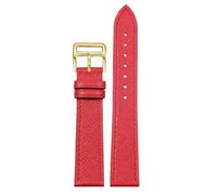 GUMMMY La correa de reloj de cuero genuino es adecuada para pulsera de cuero vacuno suave y cómoda de 18/20/22mm(Red-gold,18mm)