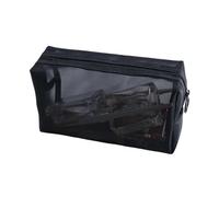 GUMMMY Neceser transparente lavable plegable transpirable de gran capacidad de almacenamiento de malla de viaje con cremallera bolsa de maquillaje para viajes, Black, Talla única