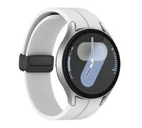 GUMMMY Original Silicone Strap For Samsung Galaxy watch 6 Cassic 43mm 47mm 5Pro 45mm Watch FE 4 5 6 7 40 44MM Magnetic Buckle Bracelet Watchbands(White-B,For Watch 4 Series)