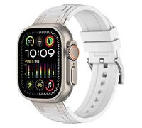 GUMMMY Para Apple Watch Band Ultra 2 49mm 45mm 44mm correa de goma Serie 10 9 8 7 6 5 4 3 2 1 SE con conector de Metal S10 46mm 42mm correas de reloj(B,38/40/41mm)