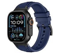 GUMMMY Para Apple Watch Band Ultra 2 49mm 45mm 44mm correa de goma Serie 10 9 8 7 6 5 4 3 2 1 SE con conector de Metal S10 46mm 42mm correas de reloj(F,38/40/41mm)