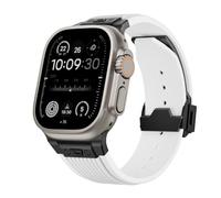 GUMMMY Para Apple Watch Band Ultra 2 49mm 46mm 45mm 44mm correa de goma Serie 10 9 8 7 6 5 4 3 2 1 SE con conector de Metal(H,42/44/45mm)