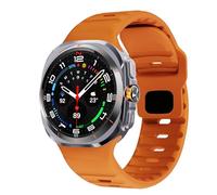 GUMMMY Para Samsung Galaxy Watch Ultra Correa 47mm Accesorios pulsera correa deportiva de silicona pulsera para Galaxy Watch7 ultra correas de reloj(Orange)