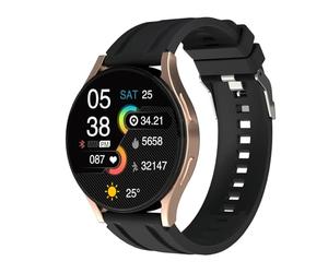 GUMMMY VISTA SMART PEDOMETER múltiples modos deportivos alerta de alerta de voz Bluetooth llamado HD Color REDONDE RED REDUCCIÓN(Golden)