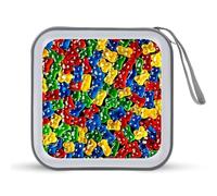 Gummy Bear Candy - Estuche portátil para CD con capacidad para 40 DVD, organizador de almacenamiento para viajes en coche, Estilo:, Talla única