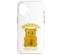Gummy Bear Whoops Black Humor Candy Treat Sugar Carcasa para iPhone 16