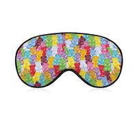 Gummy Bears Candies Sleep Eye Mask Cute Blindfold Eye Covers Eyeshade para Mujeres Hombres Regalos
