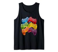Gummy Retro Gaming Controladores - Dulces de Colores Camiseta sin Mangas