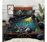 Gumntun Edredón Estampado Cama 90-150x200 cm Cuadro Al óLeo con Flores De Colores, 3 Piezas Edredon Lavable sin Funda, 3D Impresión Microfibra Juego de Cama (2 Funda de Almohada 50x75 cm)_B7611