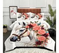 Gumntun Edredones Cama 150-220x240 cm BúHo AtrapasueñOs Colorido, Microfibra Esponjosa Impreso Edredón sin Funda, 3D Estampado Juego de Cama con 2 Funda de Almohada (50x75 cm)_B3509