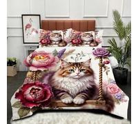 Gumntun Edredones Cama 150-220x240 cm Chica En Motocicleta, Microfibra Esponjosa Impreso Edredón sin Funda, 3D Estampado Juego de Cama con 2 Funda de Almohada (50x75 cm)_B3857