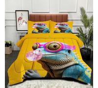 Gumntun Edredones Cama 180-240x260 cm Perro MarróN 3D, Exquisito 3D Edredón Impreso sin Funda, 3 Piezas Microfibra Matrimonial Juego de Cama con 2 Funda de Almohada 50x75 cm_B9408