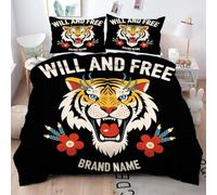 Gumntun Funda Nórdica 135x200 cm áGuila en 3D NiñO, 3D Impresión Fundas de Edredón con Cierre de Cremallera, 3 Piezas Microfibra Juego de Ropa de Cama, 2 Funda de Almohada 50x75 cm_15214a