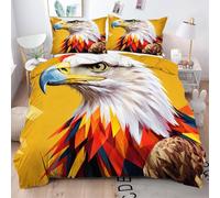 Gumntun Funda Nórdica 200x200 cm NiñO áGuila Amarilla, Ligero Juegos de Fundas para Edredón, Impreso en 3D Conjuntos de Cama para Todas Las Estaciones (2 Funda de Almohada 50x75 cm)_17148a