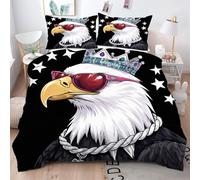 Gumntun Funda Nórdica 240x260 cm áGuila de Dibujos Animados, 3D Juego de Ropa de Cama, Fácil Cuidado Fundas de Edredón con 1 Funda Nórdica 240x260 cm & 2 Funda de Almohada 50x75 cm_16934a