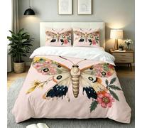 Gumntun Funda Nórdica - 240x260 cm Mariposa Rosa para 180 camas-A137