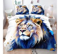 Gumntun Funda Nordica Cama 90-135x200 cm LeóN (Joven), Microfibra Juego de Funda de Edredon, Juego de Ropa de Cama de 3 Piezas 35x200 cm y 1 Funda de Almohada 50x75 cm_B14648