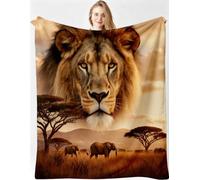 Gumntun Manta 3D 180x220cm Elefante León para Alla Camera da Letto-A14