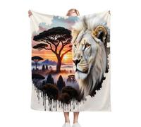 Gumntun Manta para Sofá Grandes 180x220 LeóN 3D, Plaid Cama Ligera para Niño y Mascota, Flotilla Manta Mullida de Sofá para Hogar Oficina Viaje Niños y Adultos_B14698