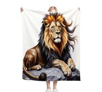 Gumntun Manta Polar Cama 150 LeóN en 3D para Adultos, Plaid Mantitas Sofa para Cama Suave y Peluda de Doble Cara, Manta de Sofá de Cama o de Sala de Estar - 220x240 cm_B16079