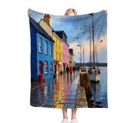 Gumntun Manta Polar Cama 150 Mujer Y Hombre En Pintura Al óLeo, Plaid Mantitas Sofa para Cama Suave y Peluda de Doble Cara, Manta de Sofá de Cama o de Sala de Estar - 220x240 cm_B7763