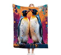 Gumntun Mantas Cama 105-180x220 Flores Rojas Pintadas Al óLeo, Suave Cálida Transpirable Manta de Microfibra, Exquisita y Cálida Frazada para Todas Las Estaciones - 180x220 cm_B8164