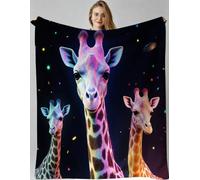 Gumntun Mantas Cama 90-150x200 cm Animal Jirafa, Manta Microfibra Suave para Sofá y Cama, Ultra Suave Frazada Personalizada para Mujeres Hombres Parejas y Familias_B20907