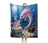 Gumntun Mantas Cama 90-150x200 cm NiñO TritóN Azul, Manta Microfibra Suave para Sofá y Cama, Ultra Suave Frazada Personalizada para Mujeres Hombres Parejas y Familias_B10803