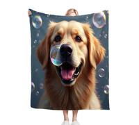 Gumntun Mantas Cama 90-150x200 cm Perro Animal Amarillo, Manta Microfibra Suave para Sofá y Cama, Ultra Suave Frazada Personalizada para Mujeres Hombres Parejas y Familias