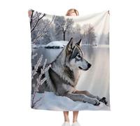 Gumntun Mantas para Sofas Grandes 240x260 cm 3D Animales Lobos, Fácil de Cuidar Mantas para Cama, Frazada Polar 100% Microfibra Extra Suave para Niños y Adultos_B18840
