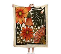 Gumntun Mantas para Sofas Grandes 240x260 cm Flores Coloridas, Fácil de Cuidar Mantas para Cama, Frazada Polar 100% Microfibra Extra Suave para Niños y Adultos_2122a