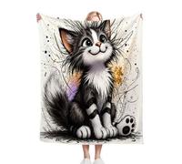 Gumntun Mantas para Sofas Grandes 240x260 cm Perro Animado, Fácil de Cuidar Mantas para Cama, Frazada Polar 100% Microfibra Extra Suave para Niños y Adultos_B3012