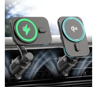 GuMosh [2025 Qi2-Certified für 15W Cargador Magnético Coche Inalámbrico für iPhone 16 Pro MAX Plus, Super Carga Rápida de Soporte para iPhone 16/15/14/13/12, Soporte Movil Coche para Salida de Aire