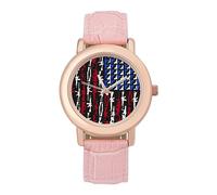Gun American Flag - Reloj de pulsera para mujer, diseño de bandera americana, regalo para cumpleaños, día de San Valentín, Estilo:, regular, MHXYZHW