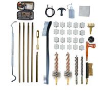 Gun Cleaning Kit 5 Rigid Brass Rods up to 30"/76CM, 1Pcs Flex Cable 33"/84cm Proprietary for .22cal, .308cal Shotgun, Handgun, Pistols and Deeply Chamber Cleaning