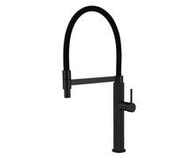 Gun Gray Luxury Brass Kitchen Faucet Single Handle Cold And Hot Dual Control Modern Design Simple Black Sink Faucet(Matte Black 01,G3/8)