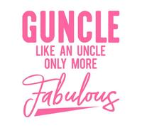 Guncle, divertido, orgullo gay, LGBTQ, lesbiana, gay, bisexual, trans, queer Decoración de vinilo para pared 42x46cm Cultura del tatuaje Rosa