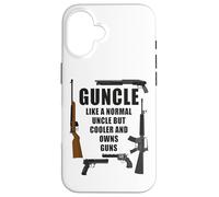 Guncle - Like a Normal Uncle But Cooler and Owns Guns Carcasa para iPhone 16