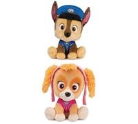 GUND Pack 2 Peluche Patrulla Canina 23cm | Peluches Chase y Skye Paw Patrol