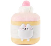 GUND Pusheen - Pastel de esponja de fresa, juguete blando de peluche coleccionable, postre, gato de peluche, animal de peluche para edades de 8 a