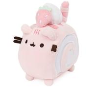 GUND Roll Cake Pusheen Sweet Postre - Peluche de gato y tela satisfactoriamente elástica, para edades de 8 años en adelante, rosa y morado, 4 pulgadas