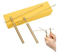 Gundhgstrr 2 Varillas de Radiestesia de Cobre Flexibles, Herramienta de Rotación, Varillas de Radiestesia de Cobre Macizo y Latón con Caja de Regalo.