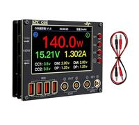 Gundhgstrr Amperímetro de Forma de C09, Entrada de 0-40 V, Comprobador de Voltaje y Corriente de Doble Canal, 4 Pulgadas, Escaneo Rápido de Diodos, Comprobador de Medición A