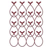 Gundhgstrr Bridas Navideñas para Guirnaldas, 16 Unidades de 50 Cm, Flexibles y Reutilizables, para Barandillas, Decoración del Hogar y Manualidades Navideñas, Color Rojo.