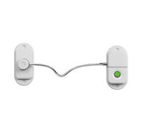 Gundhgstrr Cerradura de Huella Dactilar Recargable con Seguridad para Niños, Cerradura para Puerta de Cajón de Refrigerador, Cable de Acero Inoxidable para Seguridad del Hogar A