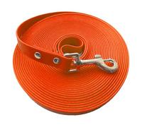 Gundhgstrr Correa Impermeable para Perros de PVC para Tipo de Clima, Fácil de Limpiar, Apta para Perros de Todos los Tamaños, Longitudes de 5 A 10 M (Naranja, 5 M)