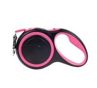 Gundhgstrr Correa Retráctil para Perros Pequeños, Grandes, Gatos, Senderismo, Correr, Cachorros, Correa de Tracción, Labrador, Golden Retriever, Color Rosa.