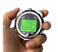 Gundhgstrr Cronómetro Digital Profesional de Metal Luminoso, con Precisión de 0,001 S, Canales para Entrenamiento Deportivo, 200 Pistas.